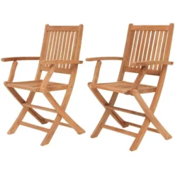 Highland Park 13pc Patio Teak Wood Double-Extendable Oval Dining Set - International Home Miami -Sunnydaze Decor Store GUEST f42183c1 6d1f 4637 8e07 e42d4e3d9682