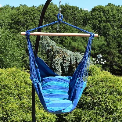 Sunnydaze Decor Sunnydaze Double Cushion Hanging Rope Hammock Chair Swing For Backyard And Patio - 2-Pack 9 Sunnydaze Decor Sunnydaze Double Cushion Hanging Rope Hammock Chair Swing For Backyard And Patio - 2-Pack - Image 7