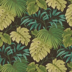 Outdoor 2-Piece Tufted Chair Cushion Set - Brown/Green Floral - Pillow Perfect