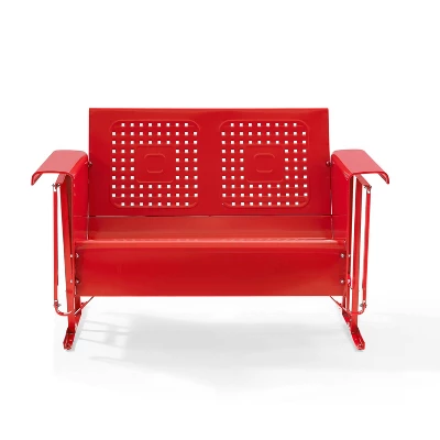 Bates Outdoor Loveseat Glider - Bright Red - Crosley 7 Bates Outdoor Loveseat Glider - Bright Red - Crosley - Image 5