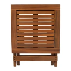 Outdoor Patio Wood Portable Extended Chaise Lounge Set With Foldable Tea Table Gray-ModernLuxe -Sunnydaze Decor Store GUEST f4c70bf5 de54 4d84 91f5 6fb06ffaf66a