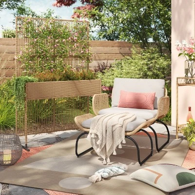 5' Plant Compatible Privacy Screen Divider - Brown - Threshold™ 3 5' Plant Compatible Privacy Screen Divider - Brown - Threshold™