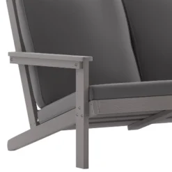 Flash Furniture Charlestown All-Weather Poly Resin Wood Adirondack Style Deep Seat Patio Loveseat With Cushions -Sunnydaze Decor Store GUEST f5453d51 62d1 4ca0 8f4b f618351b3687