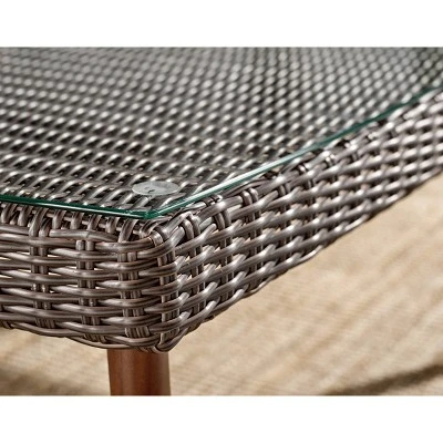 All-Weather Wicker Athens Outdoor Cocktail Table Brown - Alaterre Furniture 10 All-Weather Wicker Athens Outdoor Cocktail Table Brown - Alaterre Furniture - Image 8