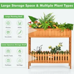 Costway 2-Tier Raised Garden Bed Elevated Wood Planter Box For Vegetable Flower Herb 16 Costway 2-Tier Raised Garden Bed Elevated Wood Planter Box For Vegetable Flower Herb -Sunnydaze Decor Store GUEST f5efd777 cb8e 4853 a125 acfea7698f30