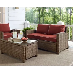 Bradenton Outdoor Wicker Loveseat - Crosley -Sunnydaze Decor Store GUEST f7fee3e3 5a4f 4e06 b487 735845cd59c9