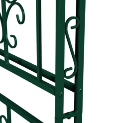 Evergreen Montebello Iron Garden Arbor With Gate, Forest Green- 53 X 84 X 23 Inches Fade And Weather Resistant Outdoor Decor -Sunnydaze Decor Store GUEST f8bf4801 2bfc 4ab4 8b7b f6b16afd0bd8