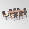 Villa 9pc Wood And Wicker Expandable Dining Set Brown And Cream - Christopher Knight Home 2 Villa 9pc Wood And Wicker Expandable Dining Set Brown And Cream - Christopher Knight Home -Sunnydaze Decor Store GUEST f8fdd7c4 4e21 416b a418 45ce99a7ee56