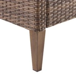 Capella 2pk Outdoor Wicker Ottomans - Cream/Brown - Crosley -Sunnydaze Decor Store GUEST f9015f15 217c 44e0 aca5 44bde0fba2d9