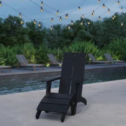 Merrick Lane Set Of 2 Adirondack Slatted Back Patio Chairs With Accompanying Foot Ottomans -Sunnydaze Decor Store GUEST f911e0bf 2b4e 45c8 8cf7 8bb6a89498b3