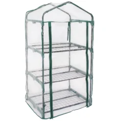 Sunnydaze Decor Sunnydaze Outdoor Portable Growing Rack 3-Tier Greenhouse With Roll-Up Door - 3 Shelves - Clear 14 Sunnydaze Decor Sunnydaze Outdoor Portable Growing Rack 3-Tier Greenhouse With Roll-Up Door - 3 Shelves - Clear -Sunnydaze Decor Store GUEST f9d93a32 5862 496a 85c8 4fdc9aab67dd