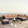 Biscayne 6pc Outdoor Wicker Sectional Set With Fire Pit - Crosley -Sunnydaze Decor Store GUEST fa79cdd9 d933 48a0 8760 6a53a2af83ee
