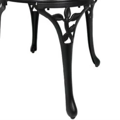 Sunnydaze Decor Sunnydaze Floral Design Cast Aluminum Outdoor Patio Bistro Set, Black, 3pc -Sunnydaze Decor Store GUEST fa868c9e 329a 4d4c baec b7f10ec7f858