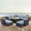 8pc Biscayne Outdoor Steel Conversation Set With Fire Table - Crosley