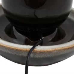 Sunnydaze Decor Sunnydaze Indoor Home Office Tabletop Modern Orb Smooth Glazed Ceramic Water Fountain Feature - 7" - Dark Brown -Sunnydaze Decor Store GUEST face5590 adc3 482f 88d5 52ad11a55ffb