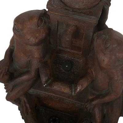 37.25" Los Sapos Faux Stone Fountain - Christopher Knight Home 5 37.25" Los Sapos Faux Stone Fountain - Christopher Knight Home - Image 3