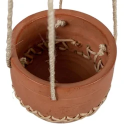 Hanging Planter Terracotta, Cane & Jute By Foreside Home & Garden -Sunnydaze Decor Store GUEST fc58dea1 d049 4287 9204 34b47434f72c