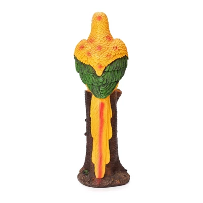 Techko Maid Parrot Yellow Solar Outdoor Garden Statue Decor With Spotlight 6 Techko Maid Parrot Yellow Solar Outdoor Garden Statue Decor With Spotlight - Image 4