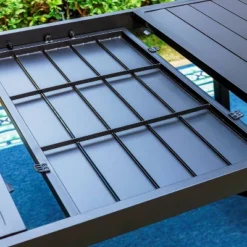 7pc Patio Set With Steel Expandable Table & Metal Padded Sling C-Spring Arm Chairs - Captiva Designs -Sunnydaze Decor Store GUEST fca3b86e 8483 43eb 9c19 5a0594ae03a3