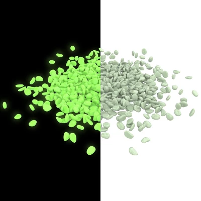 Nature Spring Glow In The Dark Solar Garden Stone Pebble Lights For Landscaping, Flower Beds, And Pathways - Green, 500-pc 7 Nature Spring Glow In The Dark Solar Garden Stone Pebble Lights For Landscaping, Flower Beds, And Pathways - Green, 500-pc - Image 5