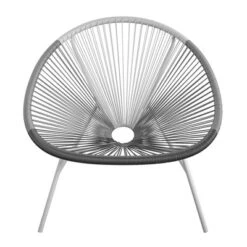 Avo 2pk Indoor/Outdoor Modern Extra Large Lounge Chair Black/White/Gray - CosmoLiving By Cosmopolitan -Sunnydaze Decor Store GUEST fd5b99f7 b24e 4513 98ab 673a0f691482