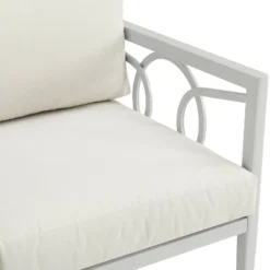 Ashford 2pk Outdoor Metal Arm Chairs - Cream - Crosley 17 Ashford 2pk Outdoor Metal Arm Chairs - Cream - Crosley -Sunnydaze Decor Store GUEST fd808e5e 36b4 4391 a177 9257337e9609