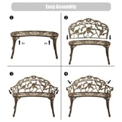 Costway Outdoor Garden Bench Chair Loveseat Cast Aluminum Patio Antique Rose 17 Costway Outdoor Garden Bench Chair Loveseat Cast Aluminum Patio Antique Rose -Sunnydaze Decor Store GUEST fd95985b e078 48b0 8345 8d42da5f7d3d