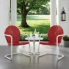 Griffith 2pc Outdoor Conversation Set - Bright Red - Crosley -Sunnydaze Decor Store GUEST fd9b6109 39af 4f15 80fa b292412881ac