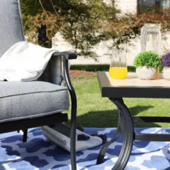 3pc Bistro Steel Patio Dining Set With Arm Chairs - Gray - Lokatse 14 3pc Bistro Steel Patio Dining Set With Arm Chairs - Gray - Lokatse -Sunnydaze Decor Store GUEST fe20e882 156a 4ba5 894c a5a1237b2de9