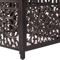 5pc Outdoor Dining Set With 48" Rectangle Fire Table, Deep Seating Swivel Rocking Chairs, Wind Blocker Lid & Fabric Covers - Oakland Living 22 5pc Outdoor Dining Set With 48" Rectangle Fire Table, Deep Seating Swivel Rocking Chairs, Wind Blocker Lid & Fabric Covers - Oakland Living -Sunnydaze Decor Store GUEST fe6bf3d4 ec6a 43e8 9000 8aa3a927b2c1 2