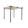 10' Retractable Roman Shade Pergola Canopy - Blue Wave