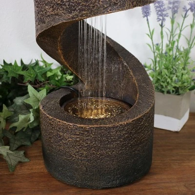 Sunnydaze Decor Sunnydaze Indoor Contemporary Decorative Polyresin Winding Showers Tabletop Water Fountain With LED Lights - 13" 10 Sunnydaze Decor Sunnydaze Indoor Contemporary Decorative Polyresin Winding Showers Tabletop Water Fountain With LED Lights - 13" - Image 8
