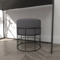 Metal Fabric Patio Garden Stool - Olivia & May -Sunnydaze Decor Store GUEST ff29016f ba3a 42e7 9954 708a8a17bc81