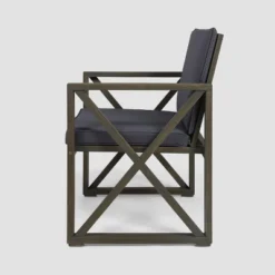 Andora 4pk Acacia Wood Club Chairs - Gray/Dark Gray - Christopher Knight Home -Sunnydaze Decor Store GUEST ff4e0d76 1ef3 433e b965 9e113d6d4c8e