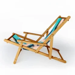 Marta Barragan Camarasa Abstract Tidal Waves Outdoor Sling Chair - Deny Designs