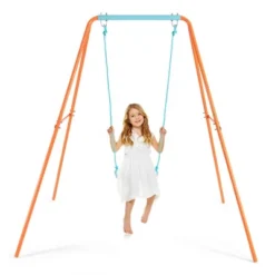 Costway Outdoor Kids Swing Set Heavy Duty Metal A-Frame W/ Ground Stakes 23 Costway Outdoor Kids Swing Set Heavy Duty Metal A-Frame W/ Ground Stakes -Sunnydaze Decor Store GUEST ff7c38df 66e8 4fb9 acee 4459156ea187