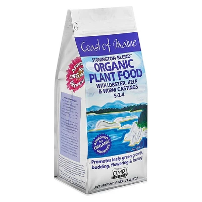 Coast Of Maine OMRI Listed Organic Stonington Blend Plant Food Compost Potting Soil Blend For Container Gardens And Flower Pots, 4 Pound Bag (2 Pack) 3 Coast Of Maine OMRI Listed Organic Stonington Blend Plant Food Compost Potting Soil Blend For Container Gardens And Flower Pots, 4 Pound Bag (2 Pack)