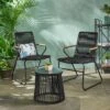 Moonstone 3pc Rope Weave Modern Chat Set - Black - Christopher Knight Home -Sunnydaze Decor Store GUEST fff0af3c 6694 4f53 827a b914bf57364d