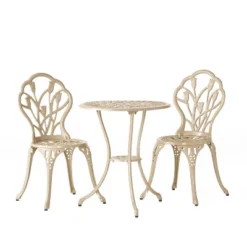 Nassau 3pc Cast Aluminum Patio Bistro Set - Sand - Christopher Knight Home 10 Nassau 3pc Cast Aluminum Patio Bistro Set - Sand - Christopher Knight Home -Sunnydaze Decor Store GUEST fffe722e ae33 4d91 b5db 75f6eca2dada